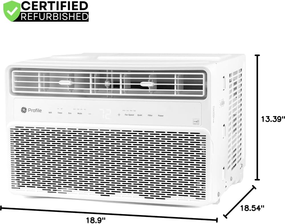 GE PWDV08WWF PROFILE 8,000BTU Inverter Window Air Conditioner (Renewed)