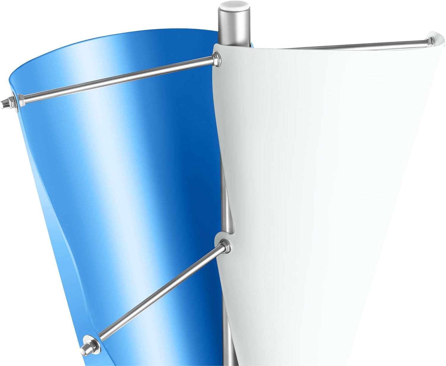 100W 12V Vertical Wind Turbine Axis Wind Turbine Generator Kit Vertical Wind Generator with Controller & 2 Fan Blades Low Noise Operation for Boats Gazebos Cabins (Blue)