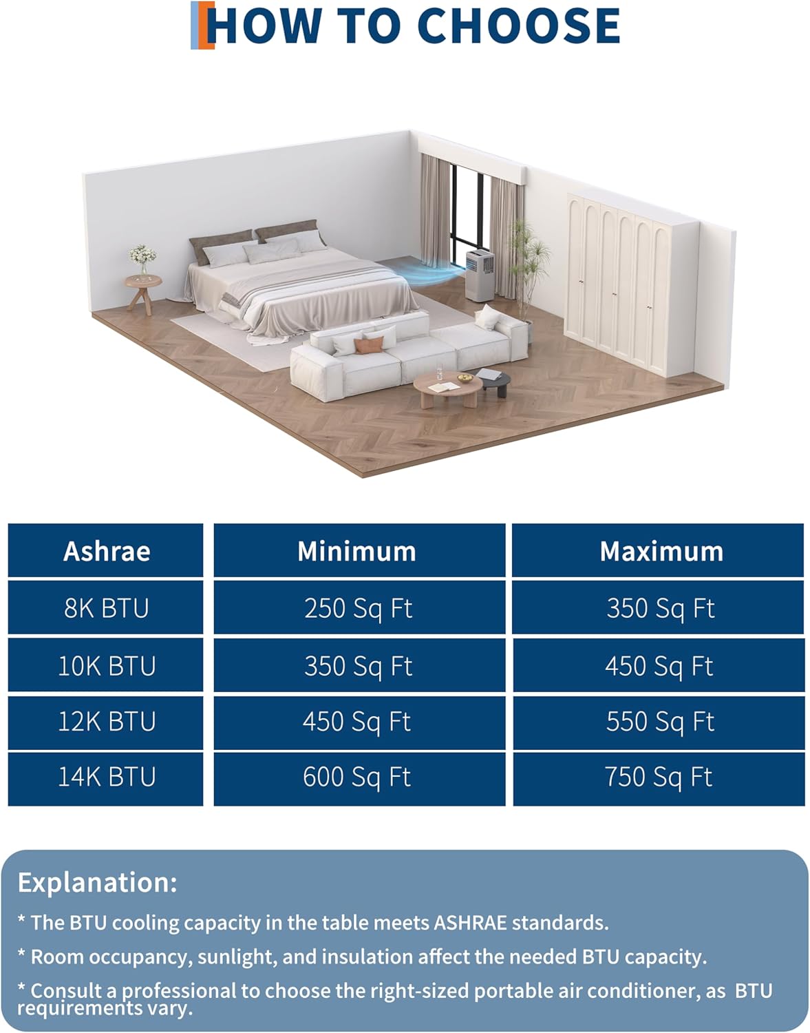 10000 BTU Portable Air Conditioner, Quiet 3 in-1 Cooling Unit for Rooms Up to 450 Sq.Ft, Includes Dehumidifier & Fan Modes, Remote Control, Sleep Mode – Perfect for Bedrooms & Apartments