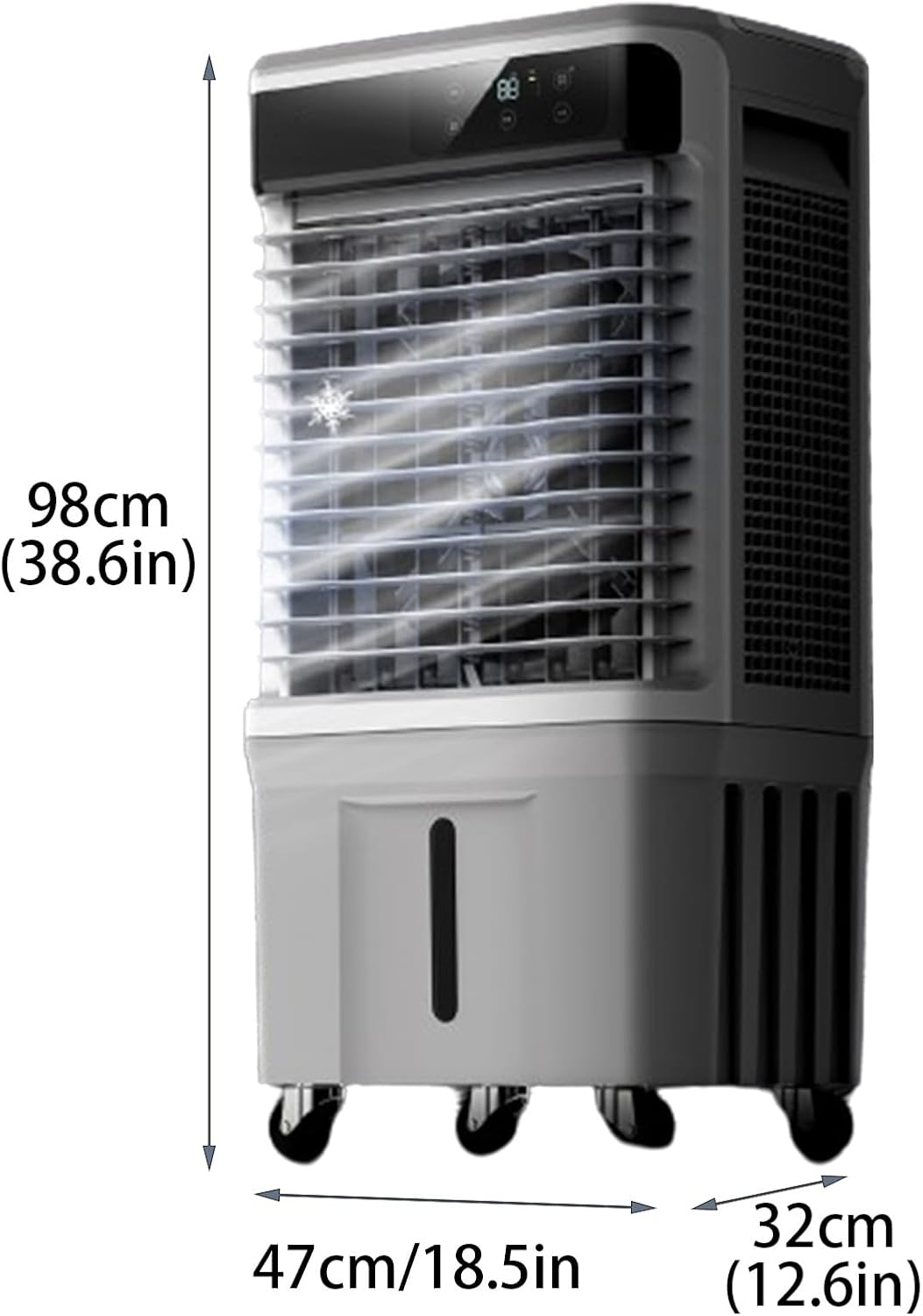 Portable Air Conditioners, Evaporative Air Cooler with Remote and Tank, 3 Wind Speeds Swamp Cooler Fan for Room Office Camping