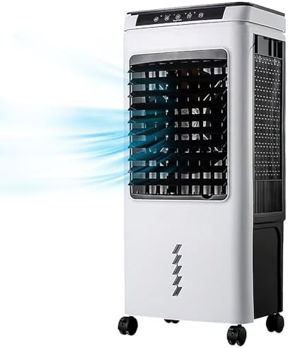 Powerful Swamp Cooler, Portable Air Conditioners, Indoor Evaporative Air Cooler, Swing Mode, Remote Included, 4 Caster Wheels