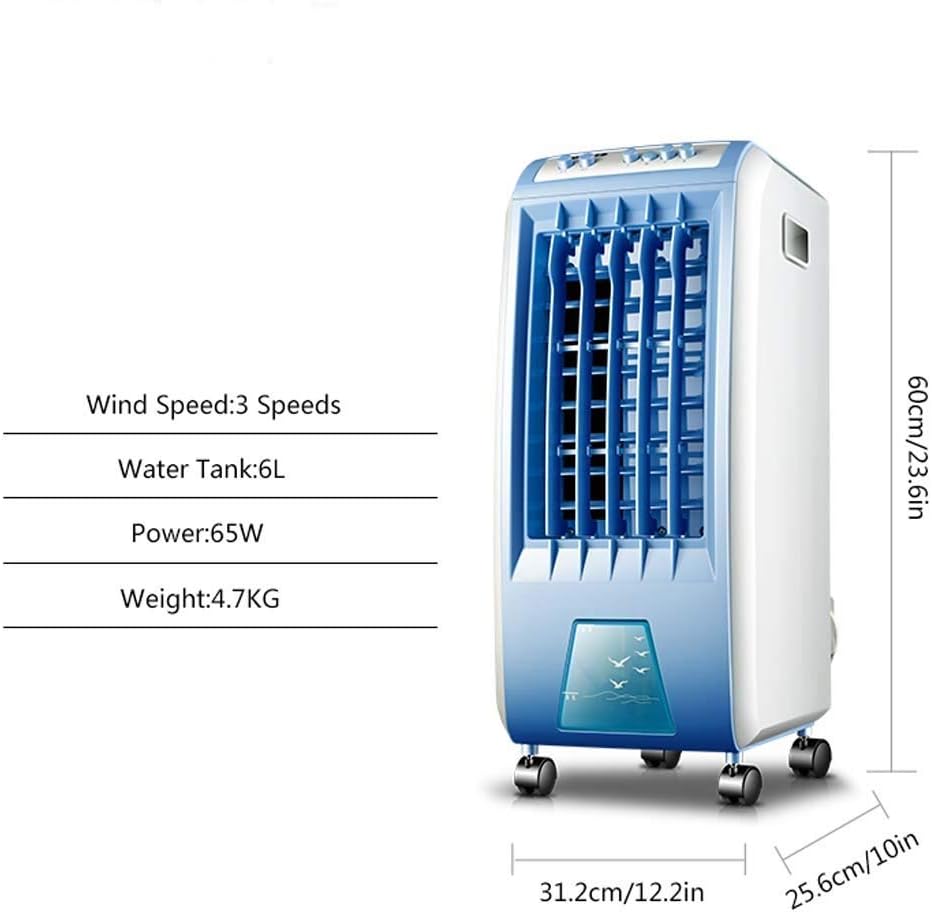 Air Cooler for Home Office Evaporative Coolers Portable Air Conditioner Fan, Silent Electric Fan Air-cooled Mobile Water-cooled Humidifier Small Air Conditioner For Home Or Office