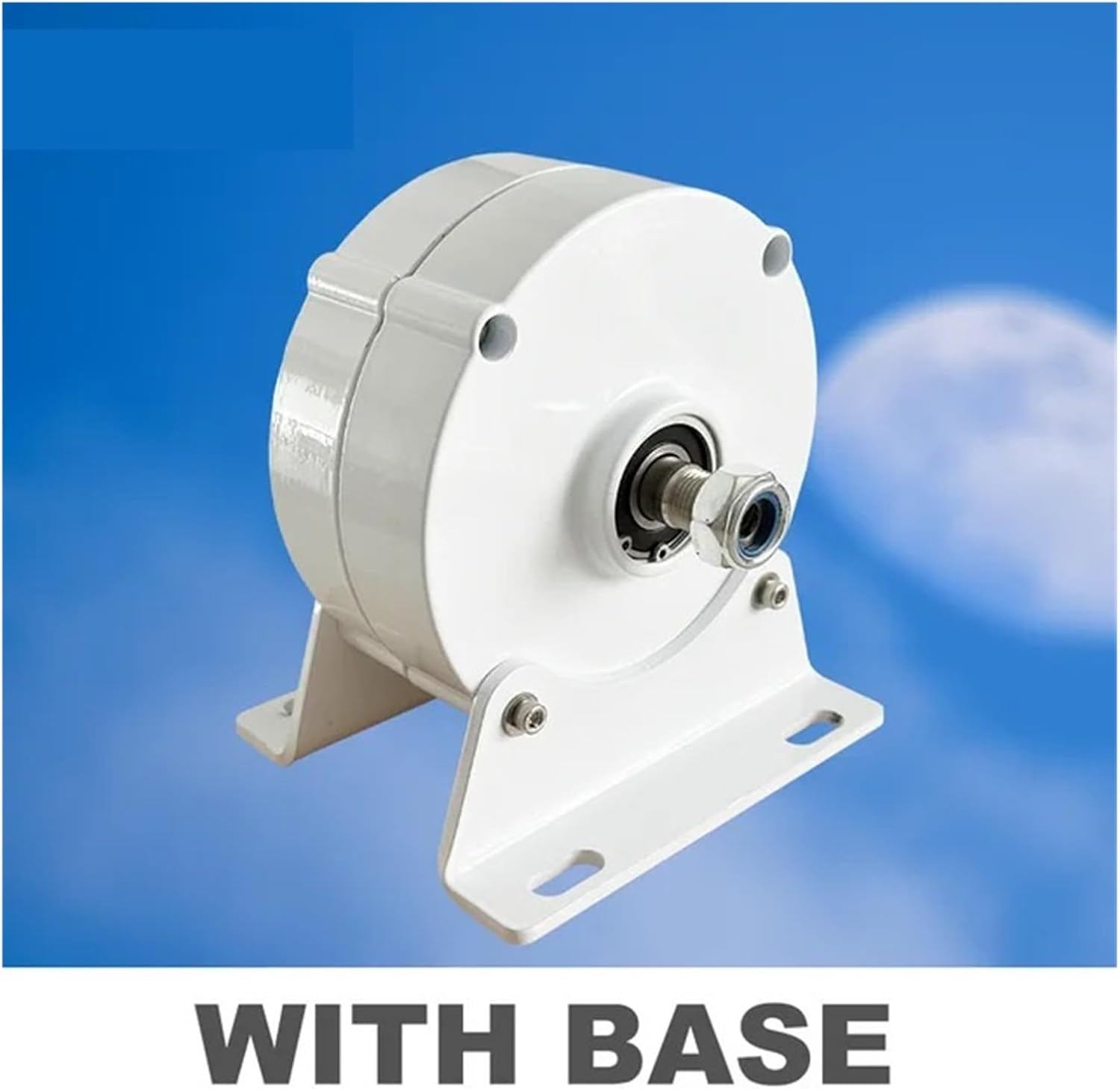 500W Wind Turbine Generators Kit 12V 24V 48V Gearless Permanent Magnet Generator Turbine Low Speed For Water Conservancy And Wind Power Household Industrial Energy(With Base,SINGLE SHAFT_48V)