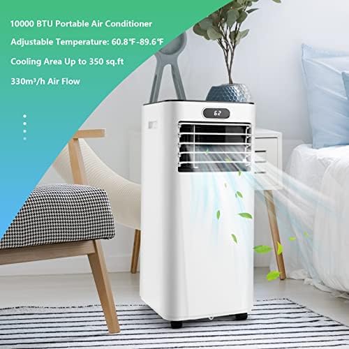 ARLIME Air Conditioner Portable, 10000 BTU Cools up to 350 sq. ft, Portable AC Unit with Fan & Dehumidifier, 2 Speed, Child Lock, 24H Timer, LED Display, Air Cooler for Living Room, Bedroom, Office