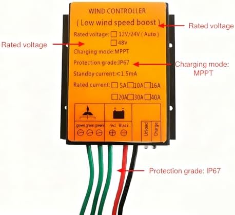 16000W Wind Turbine Charge Controller, MPPT & Waterproof Step-Up Converter for 12V/24V/48V Systems, Efficient Wind Energy Management, Durable Power Solution