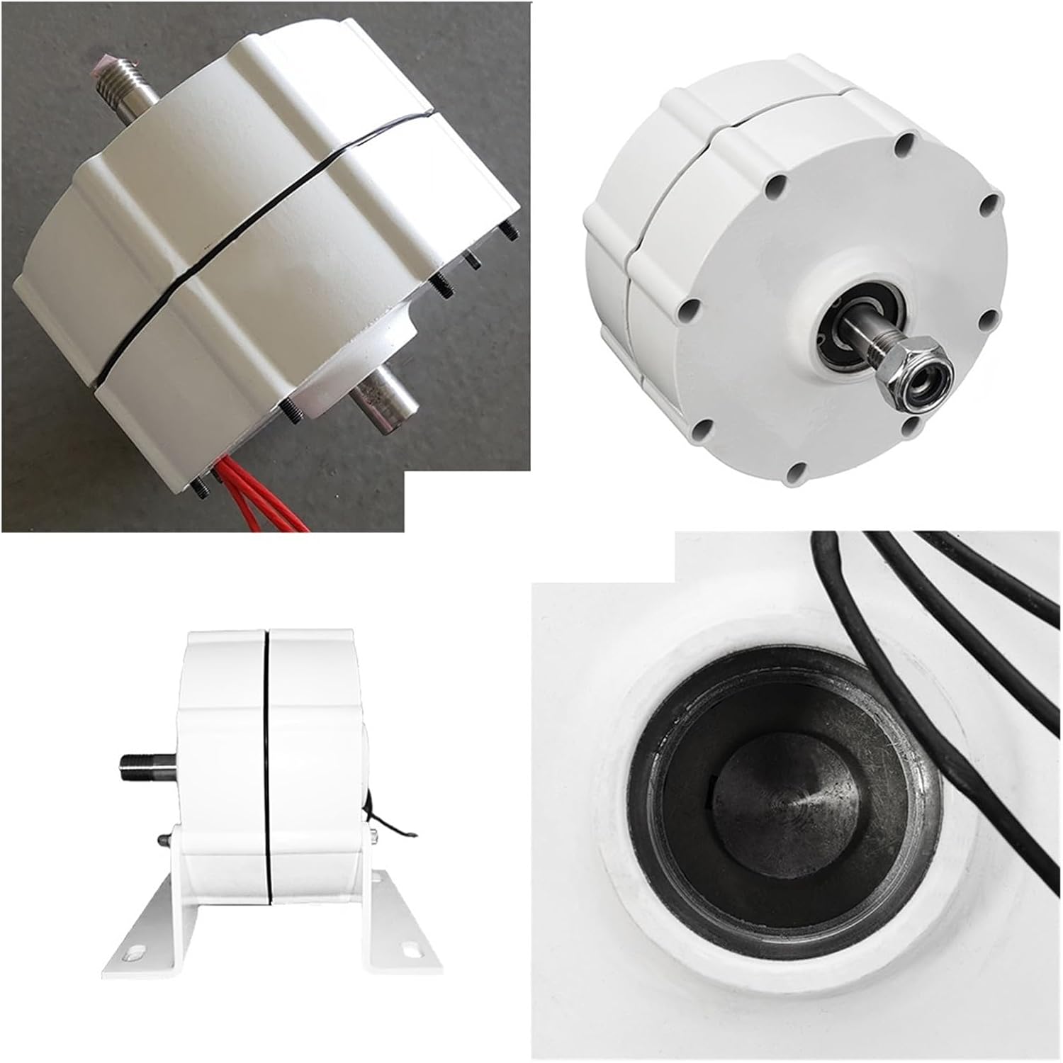 Wind Turbines, Dynamo nerator 1000W 12V 3 Phase arless Permanent Magnet AC Alternators Use for Wind Water Turbine Engine(WB,Double Shaft)