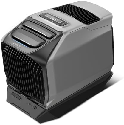 EF ECOFLOW WAVE 3 Portable Air Conditioner with Add-on Battery, 1800W/6100 BTU Cooling and 2000W/6800 BTU Heating, 1000W Fast Charging in 75 mins, 8H Wireless Running, APP Control, for camping, RVs