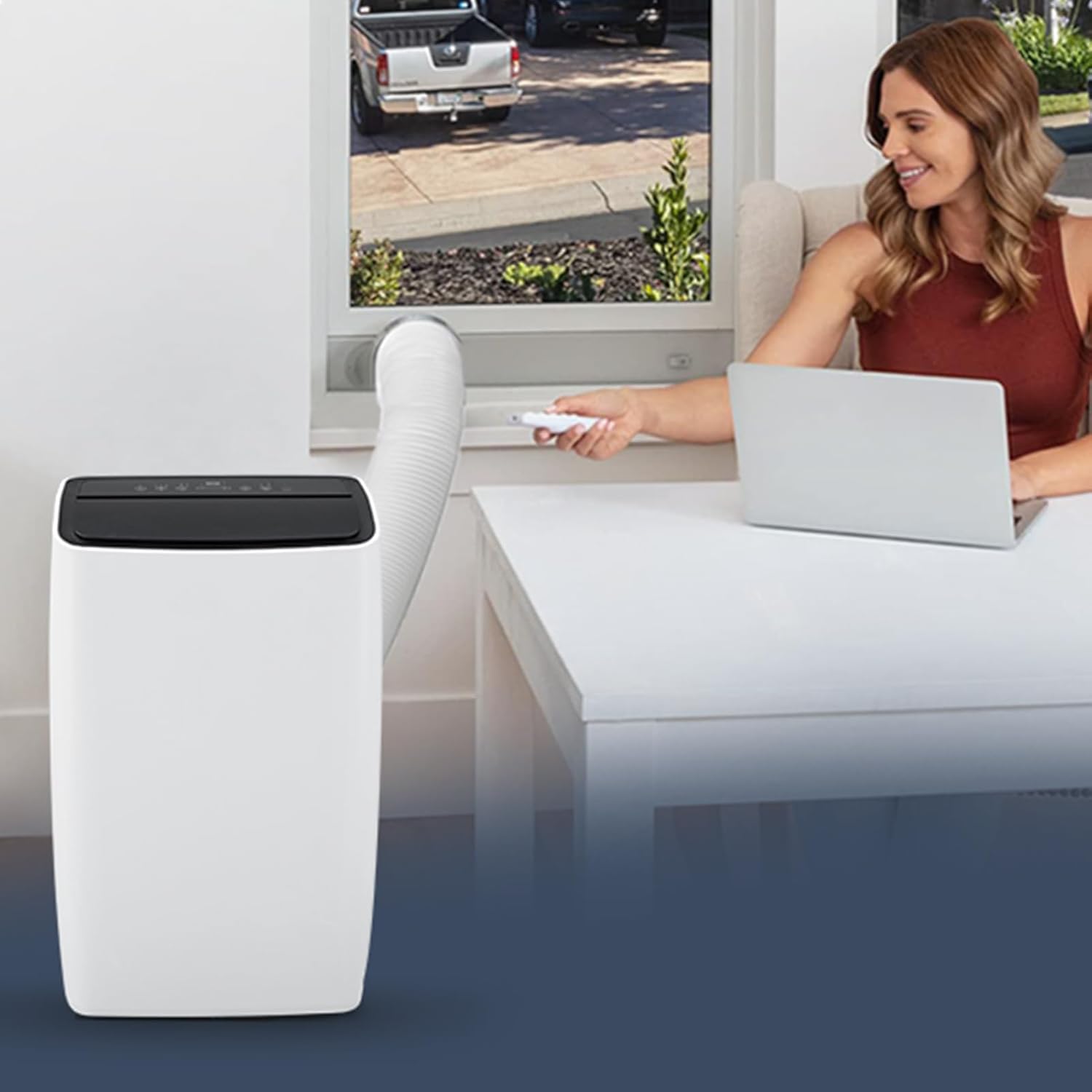 Portable Air Conditioners 12,000 BTU, 3-In-1 AC With Dehumidify Mode, Remote Control, Low Noise Design for Up to 550 Sq.Ft Rooms, Black Top