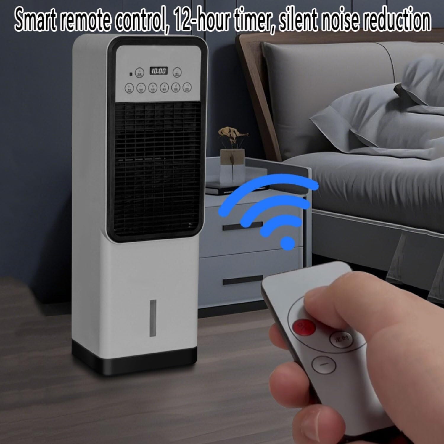 Portable 3-in-1 Air Conditioner, Cooling Fan, Humidifier, 7,000 BTU with 12H Timer, Remote Control, 3 Modes & 3 Speeds for Bedroom, Indoor Use