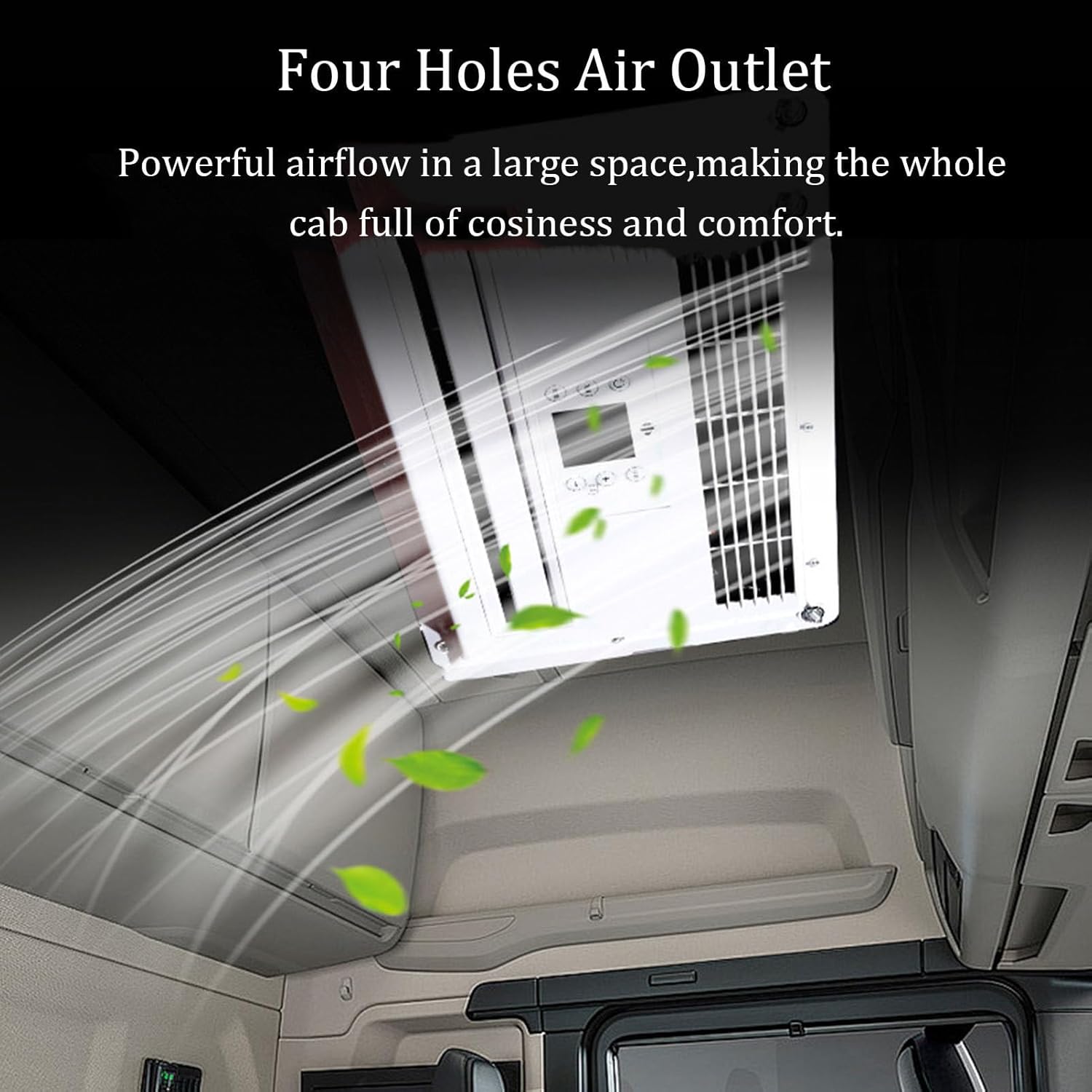 12V/24V Rooftop RV Air Conditioner Top Mounted Parking Air Conditioner for Truck, RV, Construction Vehicle, Excavator, Cranes, Van (Red 12v)