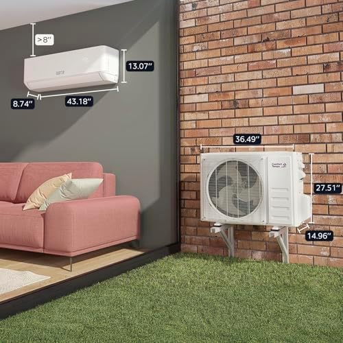 Ultra-Efficient 18000 BTU/220V Mini Split – 23 SEER for Lower Energy Bills– Pre-Charged, Ductless, Quiet & Comfortable Mini Split AC/Heating System|WiFi & Easy Install Kit |Pro Series by Comfort Temps