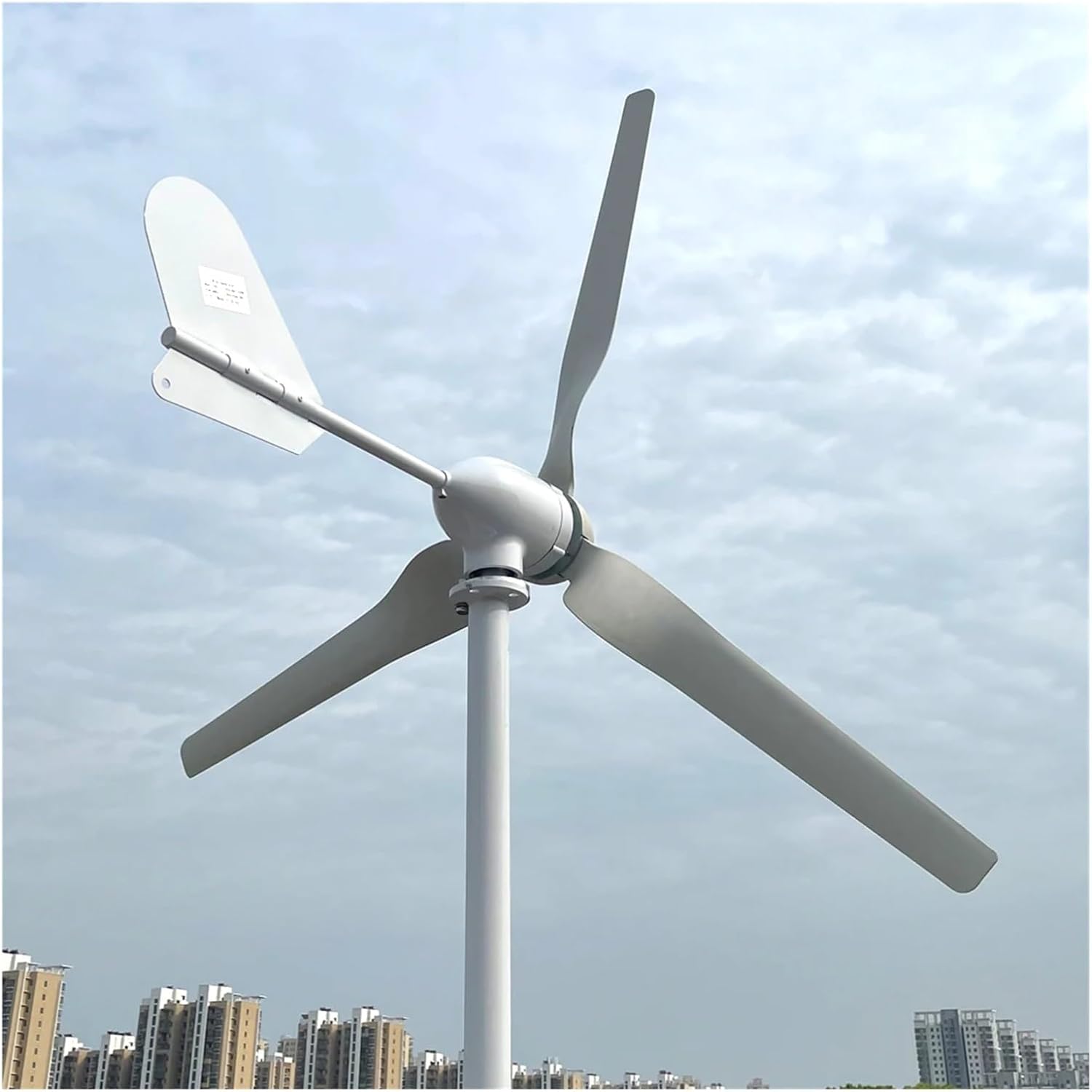 10KW 3 Blades Horizontal Wind Turbine Generator 12v 24v 48v with Mppt/Hybrid Charge Controller Windmills for Farm Home Industrial Energy(Hybrid Control,48V)