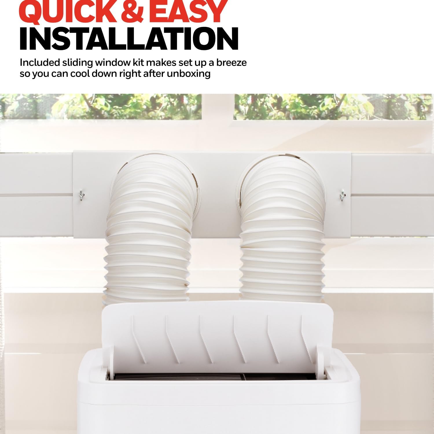 Honeywell 14,500 BTU Portable Air Conditioner for Rooms up to 700 Sq Ft, with Dual Hose & 101 Pint Dehumidifier, Includes Remote Control and Window Kit, HW4CEDAWW0, White (10,000 BTU SACC)