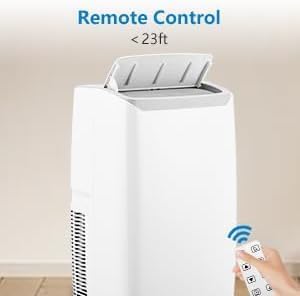 14,000 BTU Smart Portable Air Conditioner - Cools 750 Sq.Ft Spaces, Multi-Mode Cooling/Dehumidifying/Fan with 24H Timer & Sleep Mode, Ideal for Bedrooms & RVs (White).