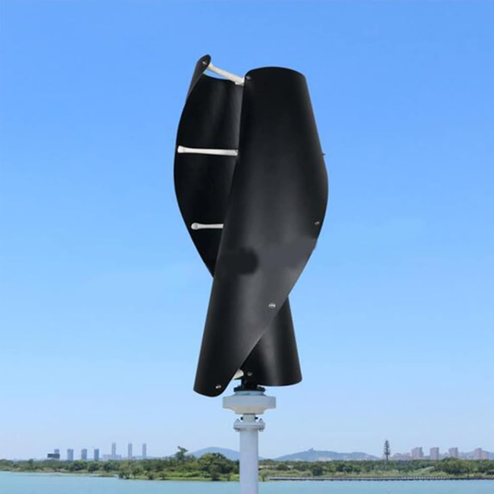 10000W Vertical Axis Wind Turbine,2 Blades Low Noise Windmill 12V-220V Generator Windmill Turbin Complete Set for Family with Controller