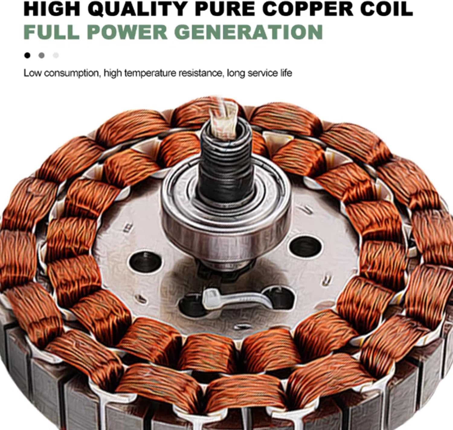 12v,3000W 3 Phase Gearless Permanent Magnet AC Alternator, 12V 24V 48V 220V Low RPM Free Energy Motor Low Noise for Water Wind Turbine Generator (With Rectifier)