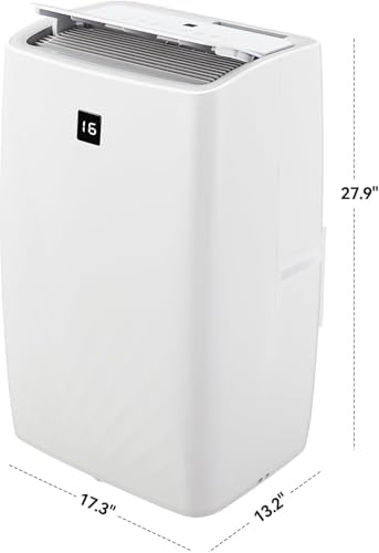 12,000 BTU Portable Air Conditioner 3-in-1 Cooling, Dehumidifier & Fan with Remote Control Auto-Swing Louvers, 24H Timer, Quiet Sleep Mode, Window Kit & Extendable Hose for Rooms up to 550 Sq.Ft.