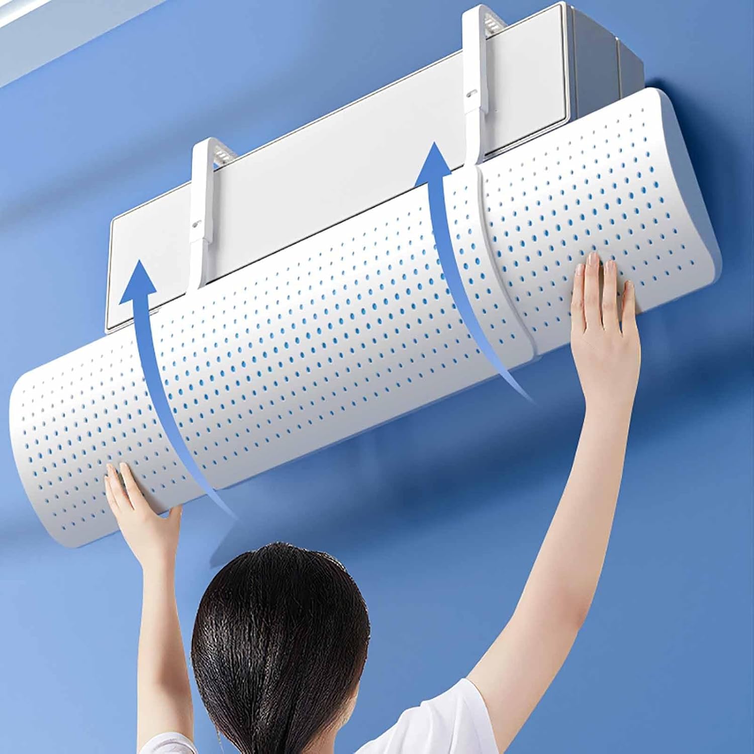 Wall-Mounted Air Conditioner Deflector, Anti-Wind ac Wind Deflector, Direct Blowing ac Vent Deflector, for Home, Office, Elderly, Pregnant