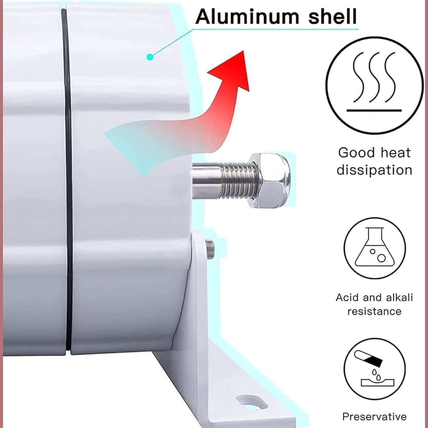 Permanent Magnet Generator,Electric 3 Phase Ac Alternator with Aluminum Alloy Shell,Gearless Alternators for Wind Water Turbine,Electric Motor Generator 6000W-24V