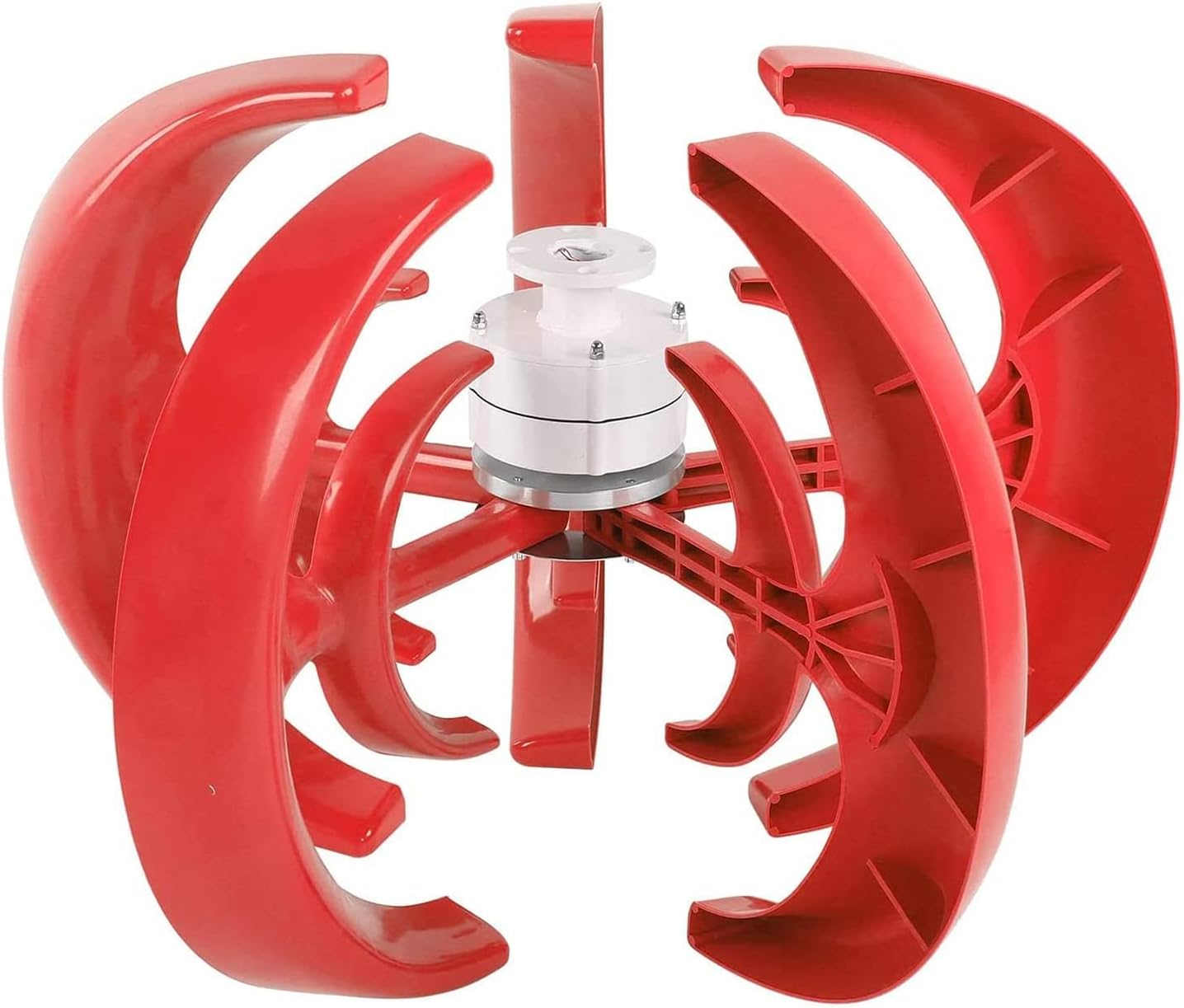 8000W Lantern Wind Turbine Generator Vertical Axis + Controller 12V -220V Wind Turbines Horizontal Home Powers Windmill Energy Systems Charging, Red