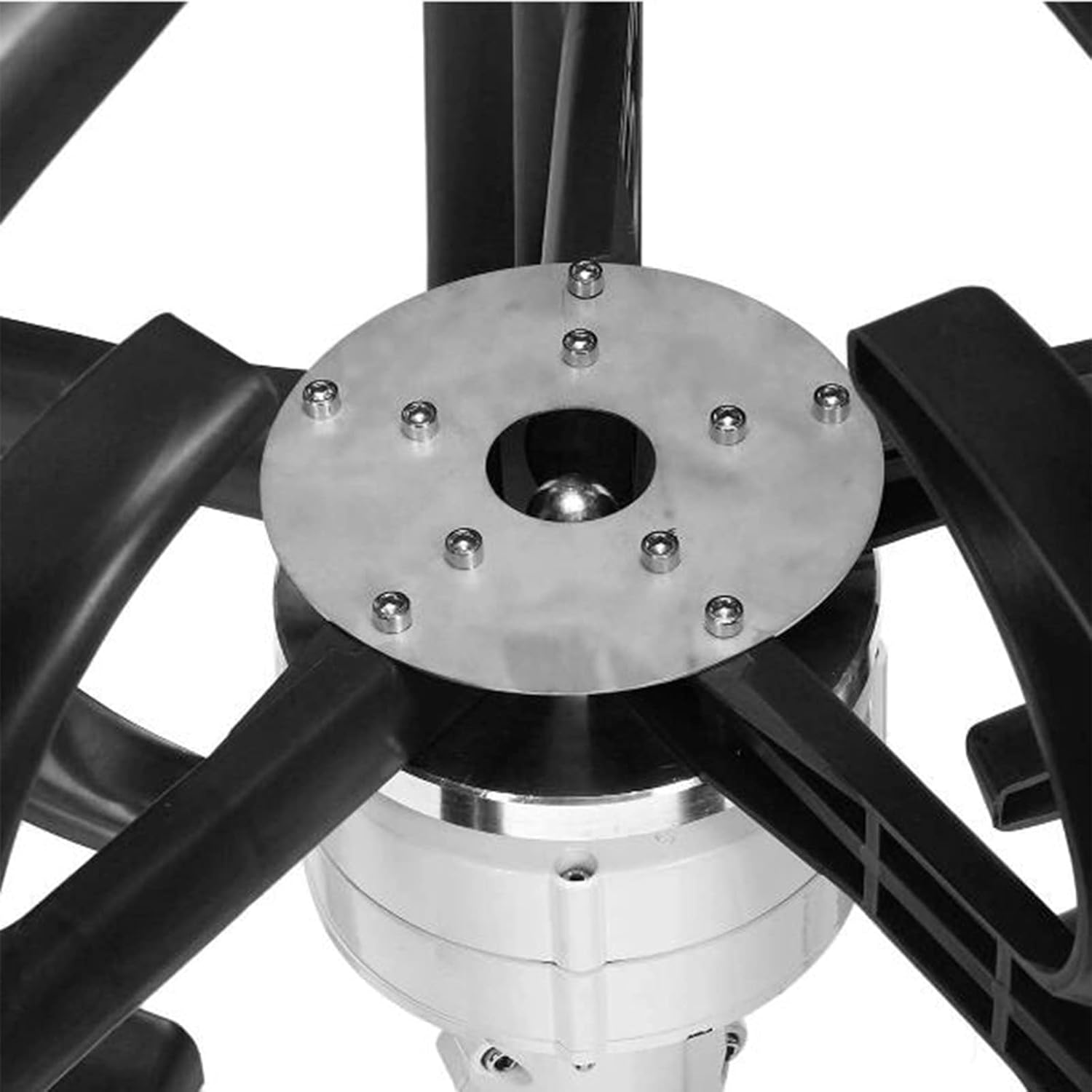 48v, 16000W Portable Vertical Wind Power Turbine Generator Kit,Wind Speed of 2.5M/S to Start with Charge Controller12v-220V(Black)