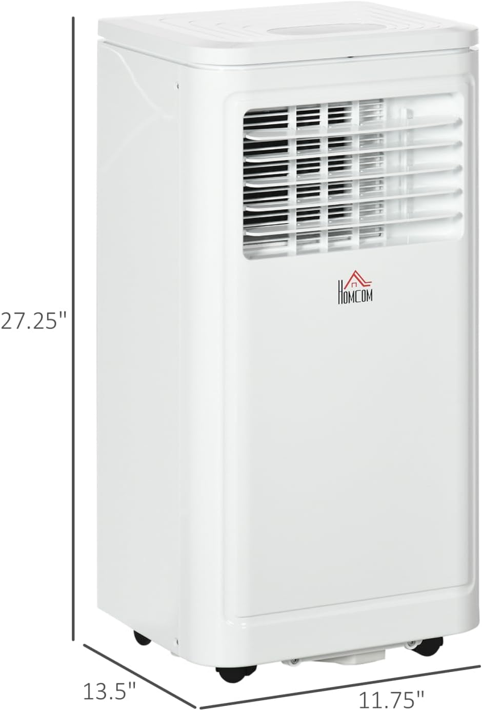 White 8,000 BTU Portable Air Conditioner & Evaporative Cooler - Cool, Dry, Fan & Sleep Modes - Easy to Use & Move