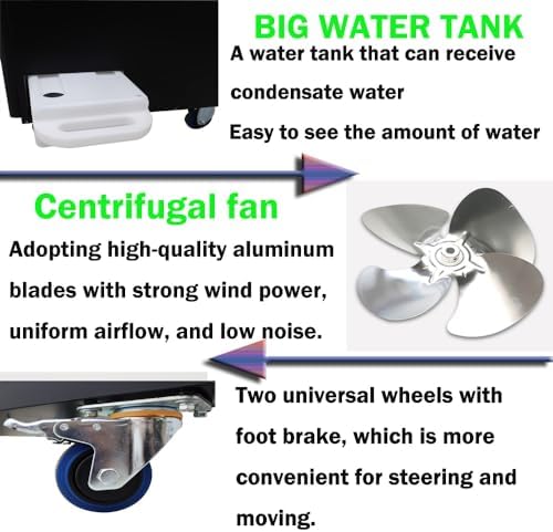 110V Industrial Air Conditioner 550m³/h Commercial Portable Industrial Spot Cooler 1100W Mobile Air Conditioner 12000BTU