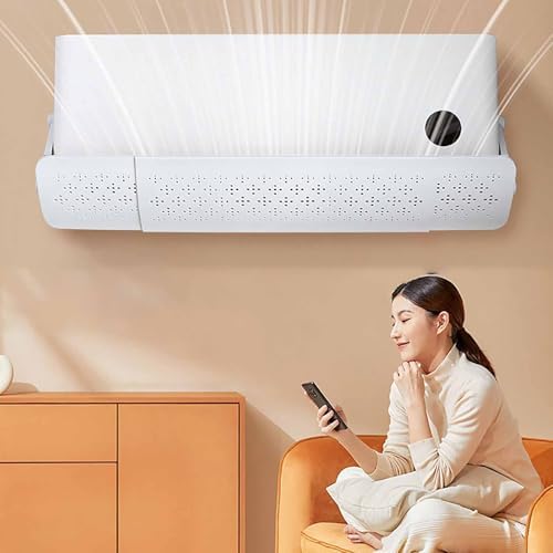 Fold-able Air Conditioner Deflector, Anti Direct Blowing Retractable ac Vent Deflector, Split Unit Air Deflector, for Bedroom Office Hotel