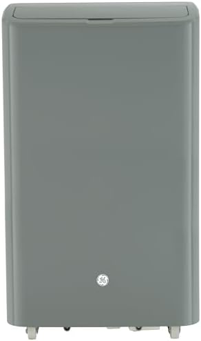 GE 7,500 BTU Smart Portable Air Conditioner for Medium Rooms up to 300 sq ft.,3-in-1 with Dehumidify,Fan and Auto Evaporation,Dual Hose Compatible,Included Window Installation Kit, Built-in WiFi,Grey