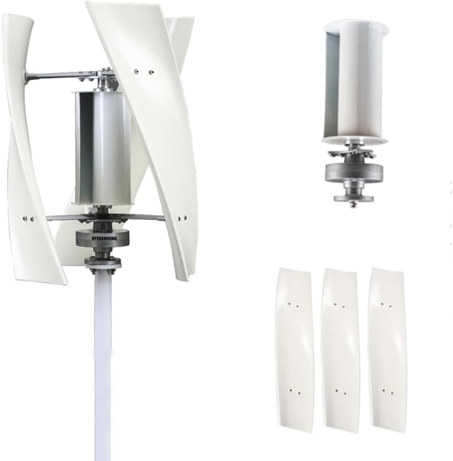 100W-14000W Portable Solar Generator, Low Noise 3 Blades Wind Turbine Generator with MPPT Controller, for Home, Boats, Street Lighting 48V