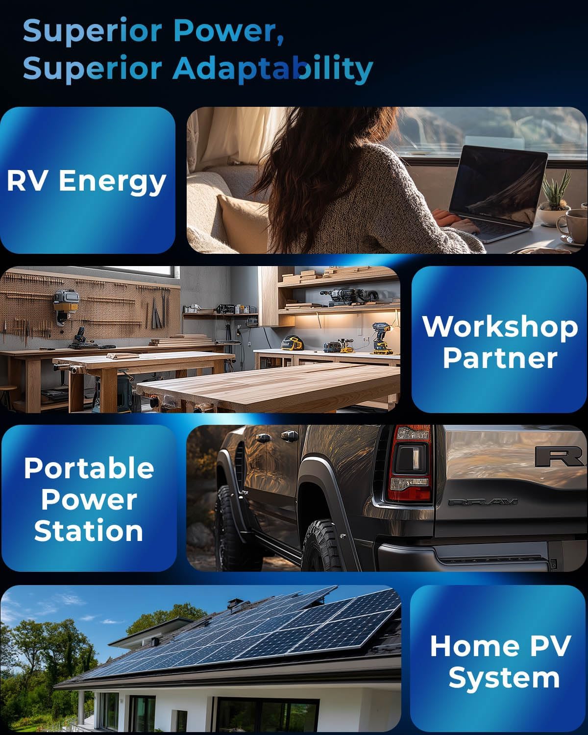 5000 Watt Pure Sine Wave Power Inverters, DC 12V to 110V Inverter with 0 AWG Battery Cables, Remote & LED Panel Control, 4 AC Outlets, 5V 3.1A USB, 20W Type-C, 10000 W Surge for RV, Truck, Off Grid