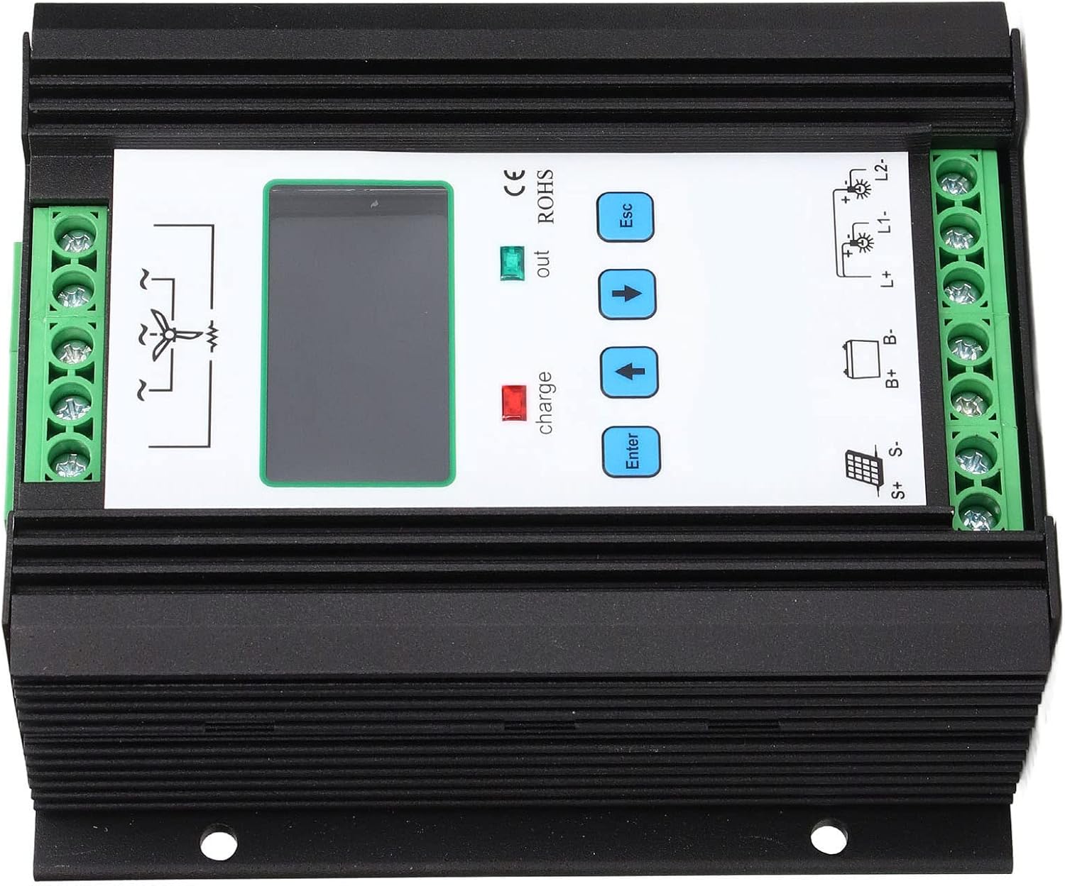 Wind Solar Controller, Digital nt Regulator, 12V 24V 600W PWM Charging with LCD Di, id Solar Wind System