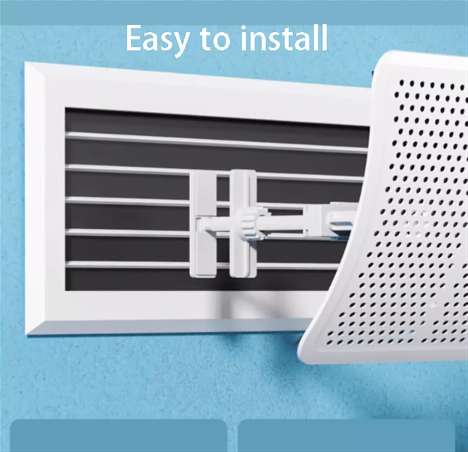 Air conditioning deflector Side Outlet Central AC Air Flow Deflector, Adjustable Celling Air Conditioner Deflector, Air Wing Baffle Wind Direction Windshield for Home Hotel Office