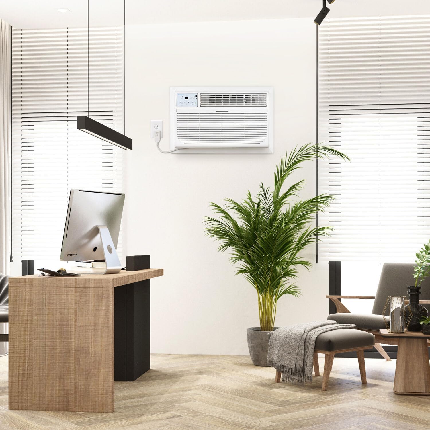 Keystone 10,000 BTU Through the Wall Air Conditioner and Dehumidifier, 115V, Through the Wall AC Unit for Bedroom, Bathroom, Nursery, Small-Medium Sized Rooms up to 450 Sq.Ft., Quiet, High Efficiency