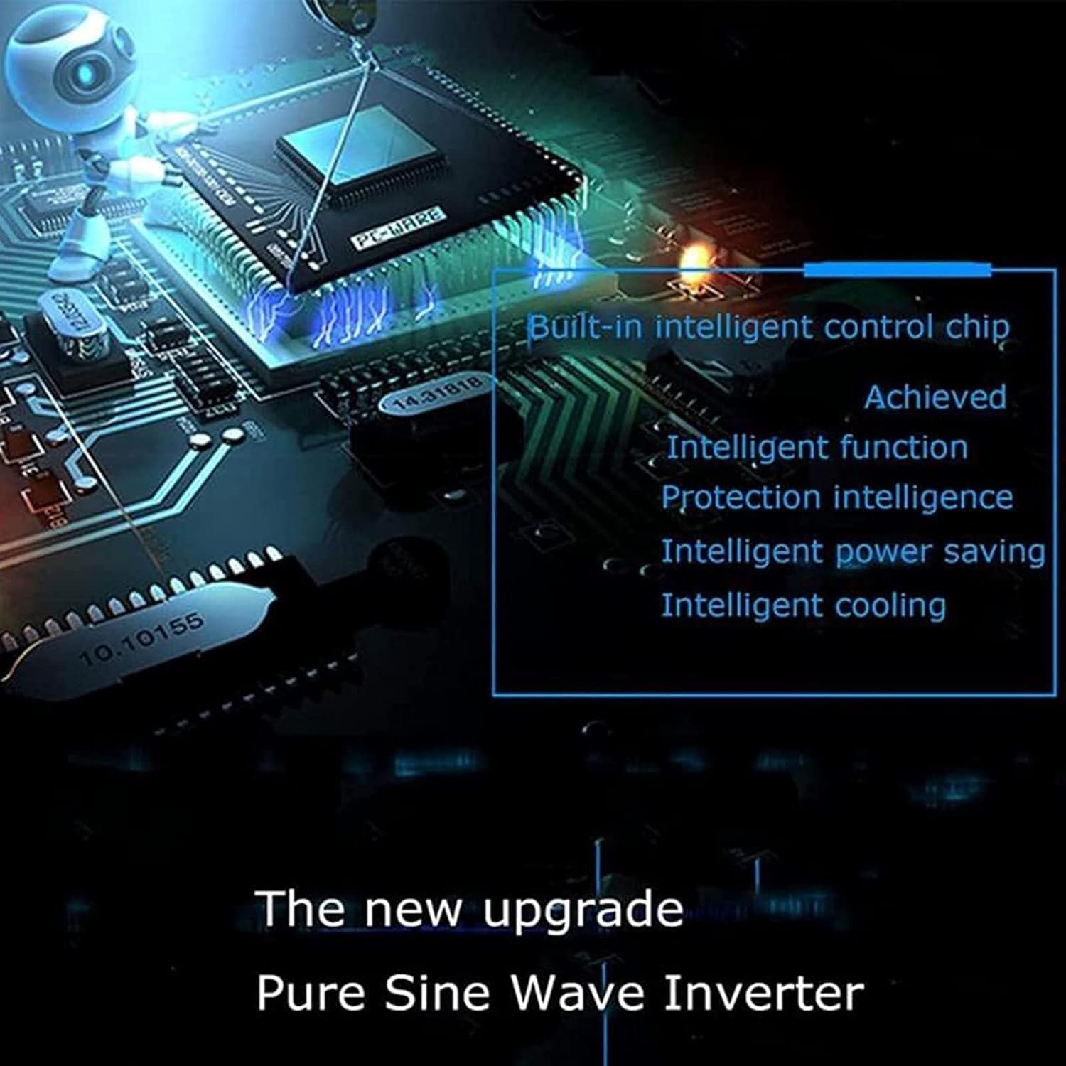 Power Inverter Pure Sine Wave Inveter 3000W 4000W 5000W 12V/24V/48V/60V DC to 110V/220V AC Car Inverter(12vto220v,3000W)
