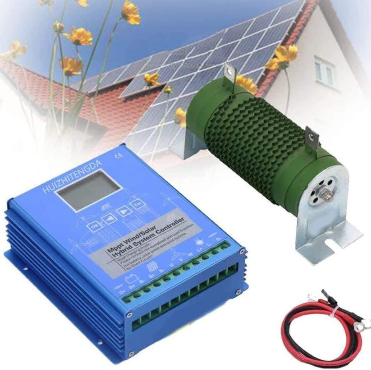 12V/24V/48V Wind Solar Hybrid Charge Controller with LCD Screen, 6000W/8000W/10000W Wind Turbine Solar Hybrid MPPT Charge Boost Controller (48v 10000w)