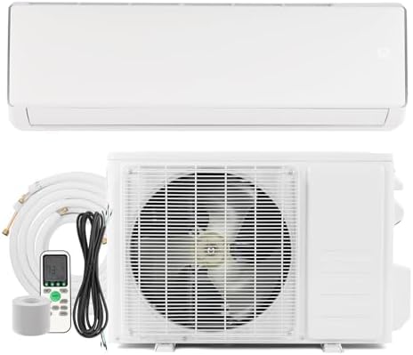 Bonnlo 11500 BTU Mini Split Air Conditioner & Heater, 17 SEER2 230V Inverter Ductless Wall AC Unit for Rooms up to 550 Sq. Ft with Pre-Charged Condenser, Heat Pump & Installation Kit