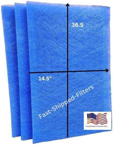 Fast-Shipped-Filters 3 Pack Ac-RBC-5 Replacement Filter Pads Designed to Fit Dynamic SpacePak PurePak Air Cleaner Refill Blue