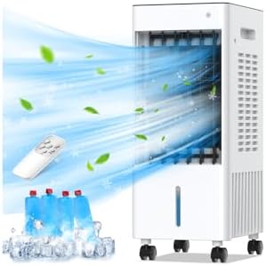 Portable Air Conditioners, 3-IN-1 Portable AC Unit w/2.6 Gal Tank for 24H Cooling, 4 Modes & 3 Speeds, Windowless Air Conditioner w/7.5H Timer, Smart Remote, Swamp Cooler Air Conditioner for Bedroom