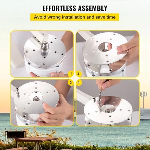 3000W Vertical Axis Wind Turbine Generator - 12V/24V 5-Blade Low-Noise Maglev Design for Landscape & Street Lighting - Durable Nylon Fiber Blades, Electromagnetic Brake