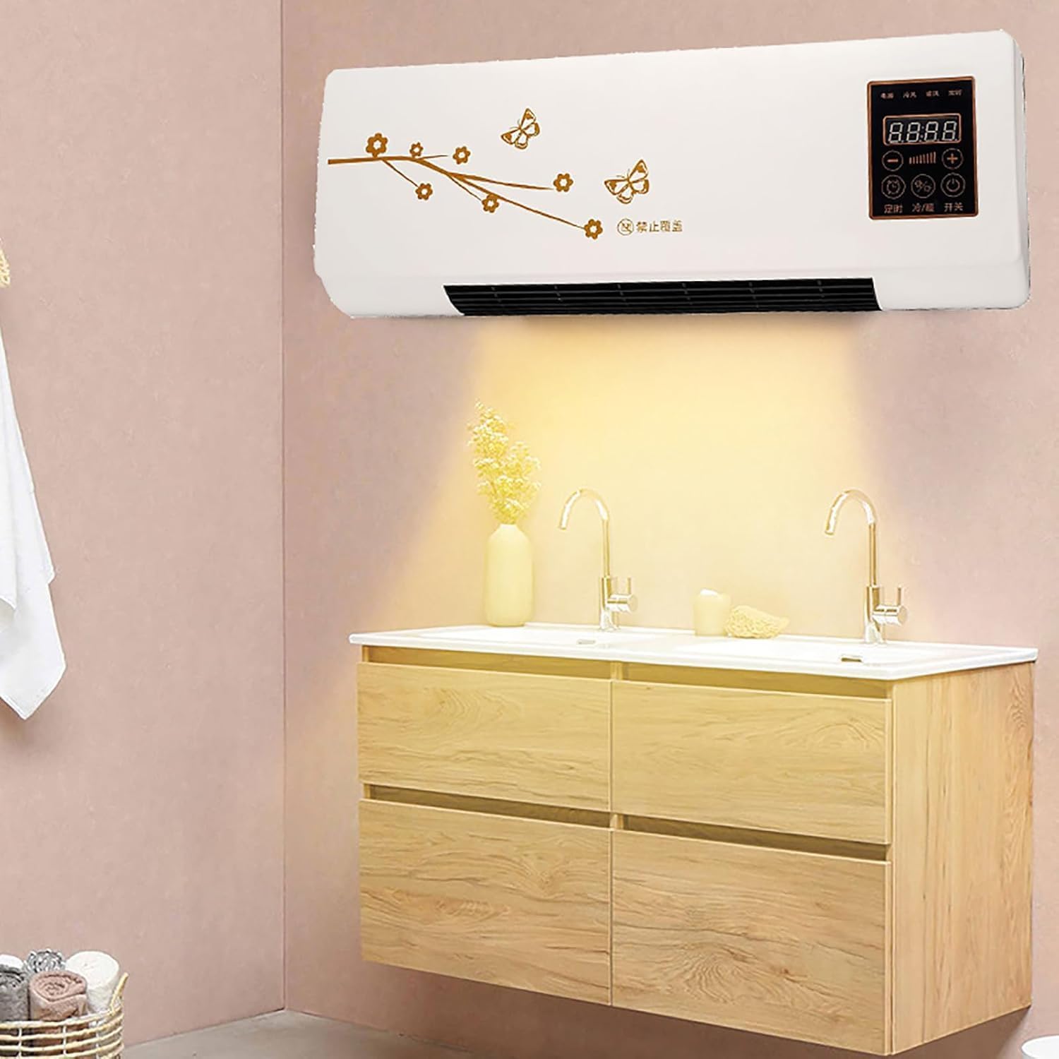 Multifuntional Wall Air Conditioner Fan 2-in-1 Wall Mounted Air Conditioner Heating Fan Portable New Ac and Heater Combo Unit Smart Air Conditioner Fan Heater For Home Office Bedroom