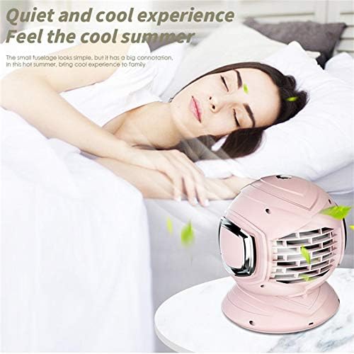 Portable Air Conditioner, Rechargeable Mini Personal Air Cooler Fan with 3 Speed Modes, USB Powered Humidifier, Auto Oscillation Desk Fan for Room Office (Pink)