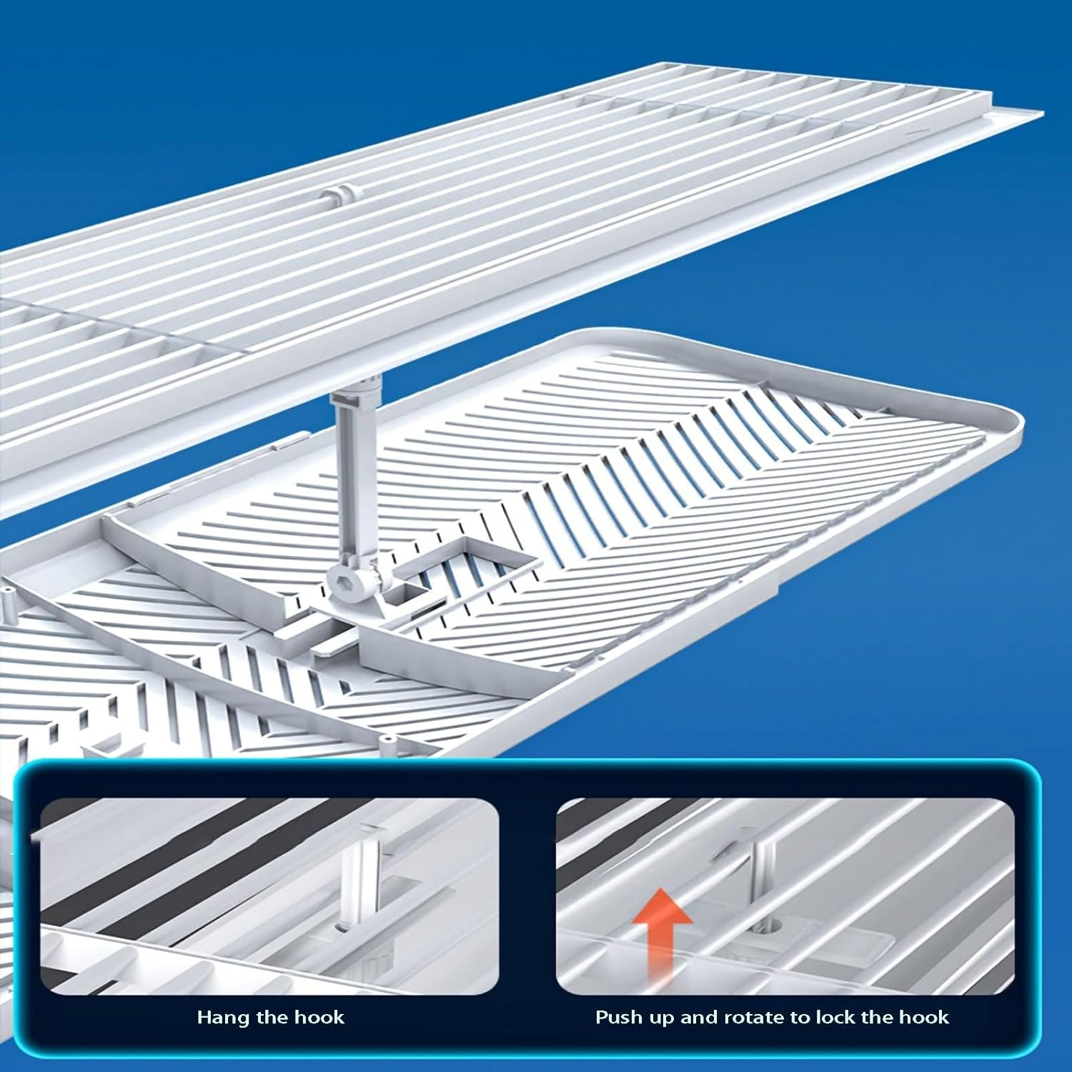 Air conditioning deflector Retractable length Top Outlet Central AC Air Flow Deflector, Adjustable Air Conditioner Deflector, Air Cooled Baffle Wind Direction Windshield