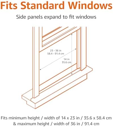 Amazon Basics 6000-BTU Window Air Conditioner, Up to 250 Sqf, Window AC Units with Cool and Fan Functions, Washable Filter, Adjustable Window Kit, Digital Temperature Display, Remote Control, White