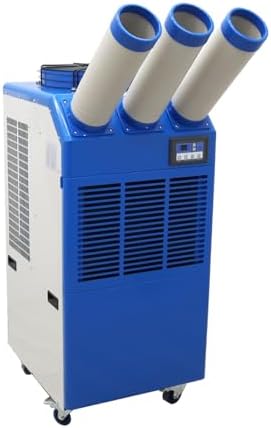 Industrial Portable Air Conditioner with Wheels 14L Large Tank Commercial Spot Cooler Adjustable Air Outlet Ideal for Hospitals Workshops Outdoor Events 220V 2.4KW