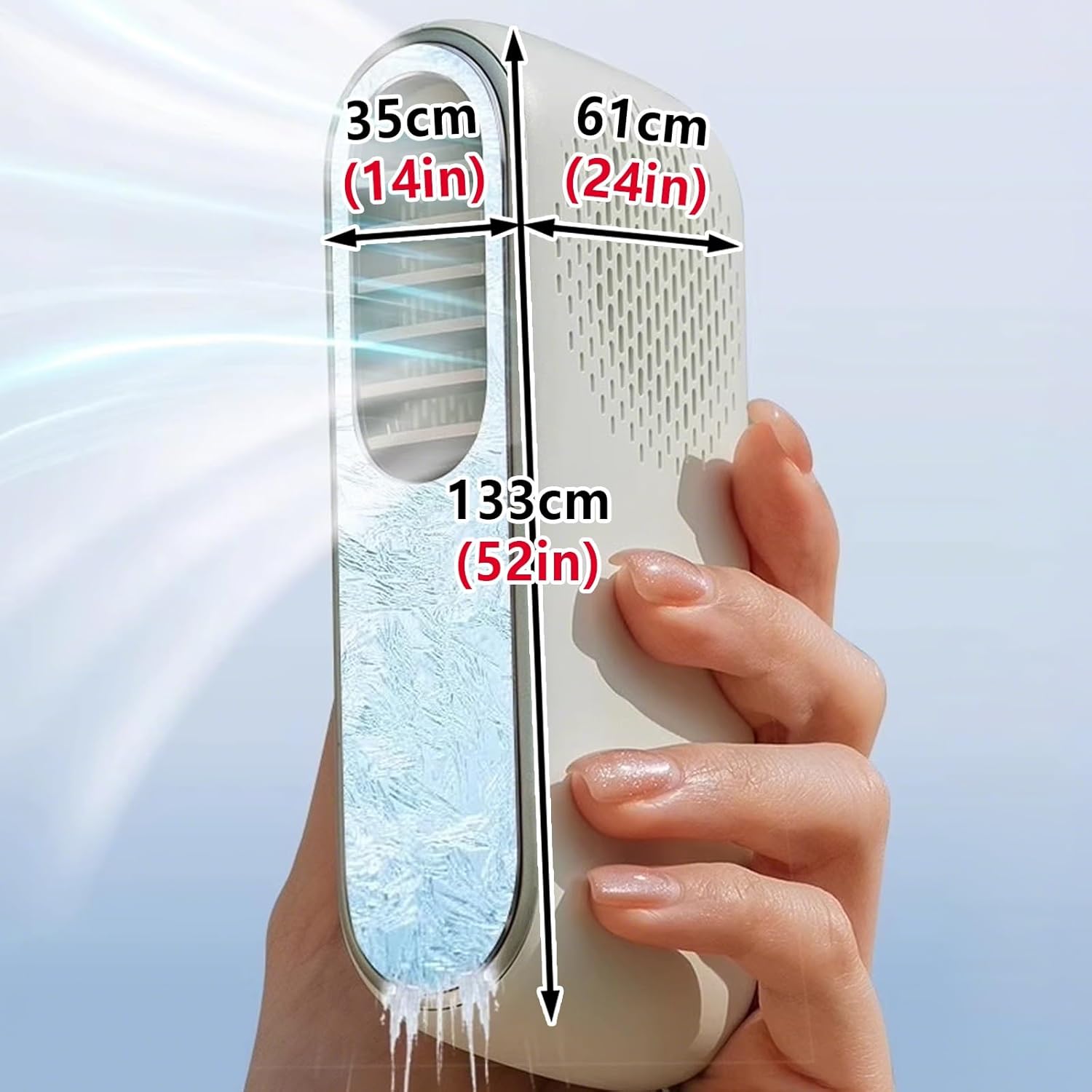 Wireless air Conditioner Air Conditioner Equipped With ICE Semiconductor Cooling Ultra Light 170g Hands Free Personal fan Suitable for Neck and Desktop use(White)