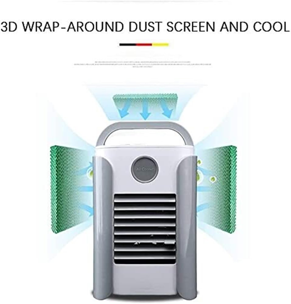 Mini Air Cooler, Portable Mini Air Condition, Personal Air Purifier USB Charging Air Conditioner Fan Refrigerator Air Cooler Nano Fan(Gray)