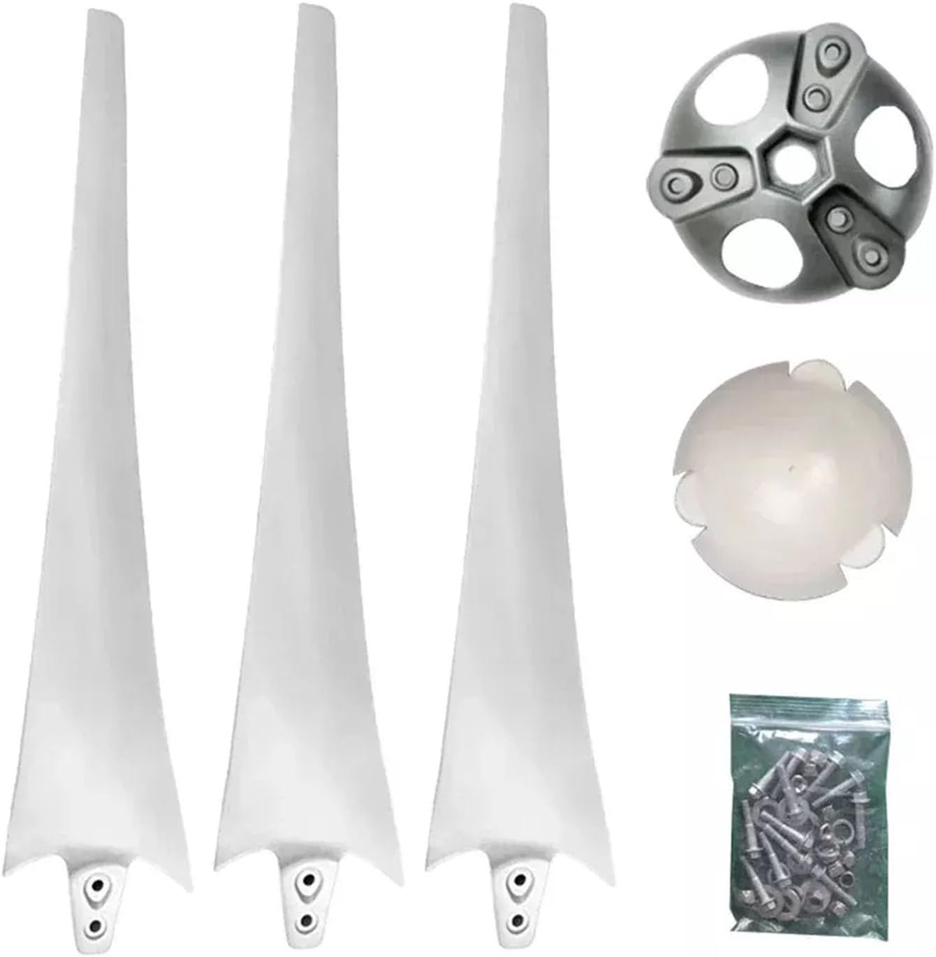 Wind Turbine Fittings - 530/550/580/600/630/650/750/800mm Horizontal Axis White Replacement Blades for Wind Generator(750mm)