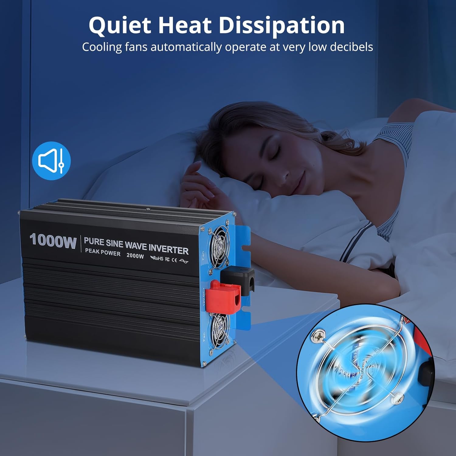 4000W Pure Sine Wave Power Inverter 12V to 120V with Remote Control, 4 AC Outlets + USB Port, ETL Certified for RV, Truck, Home Use, Car Power Inverter with GFCI Protection