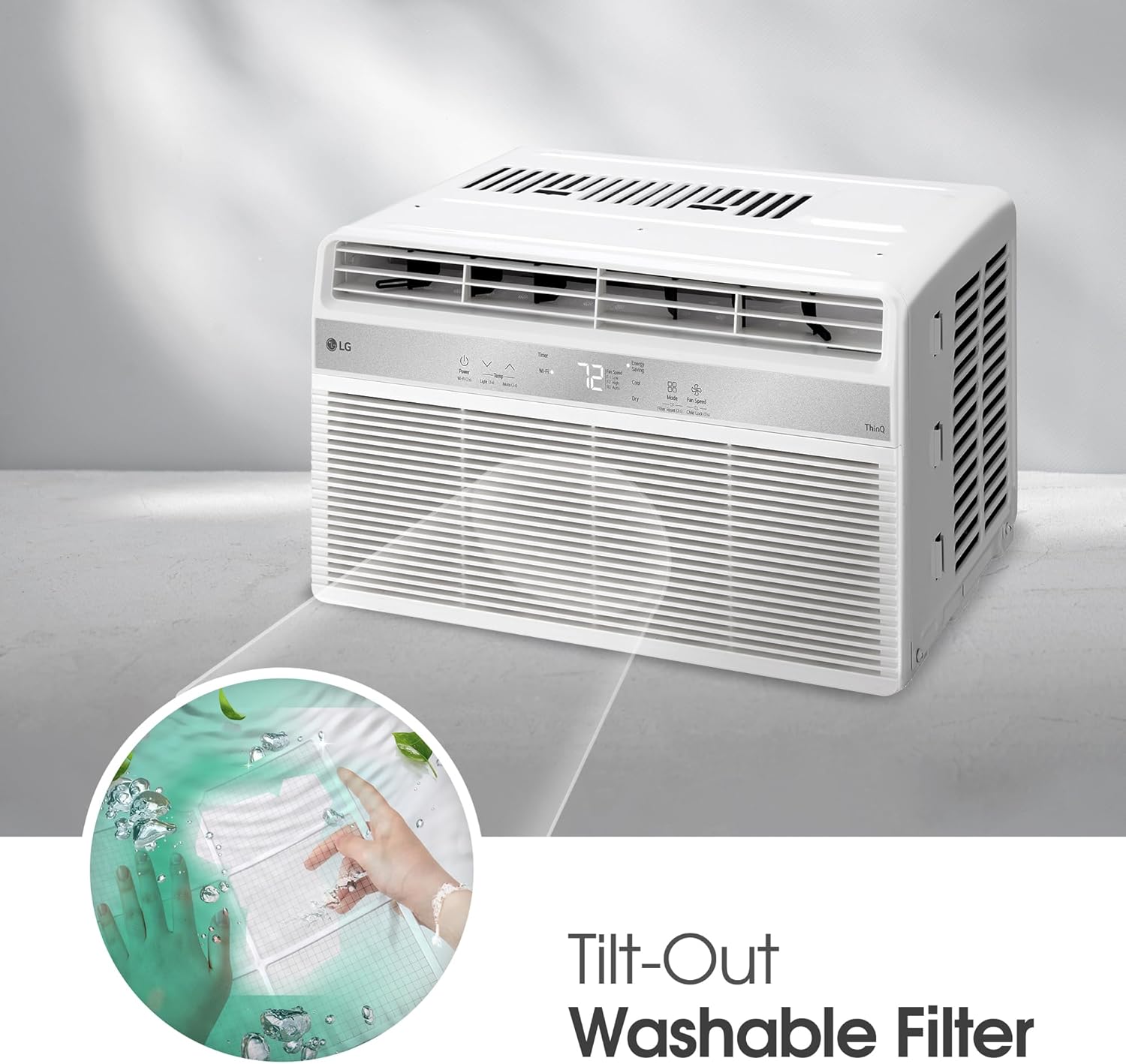 LG 6000 BTU Window Air Conditioner[2024 New] Remote Control, WiFi Enabled works with LG ThinQ, Alexa, Hey Google, Washable Filer Ultra-Quiet Cools Small Room up to 250 Sq.Ft AC Unit White LW6024RSMX